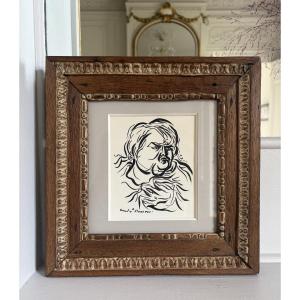 André Masson, Portrait de Balzac, vers 1945, encre