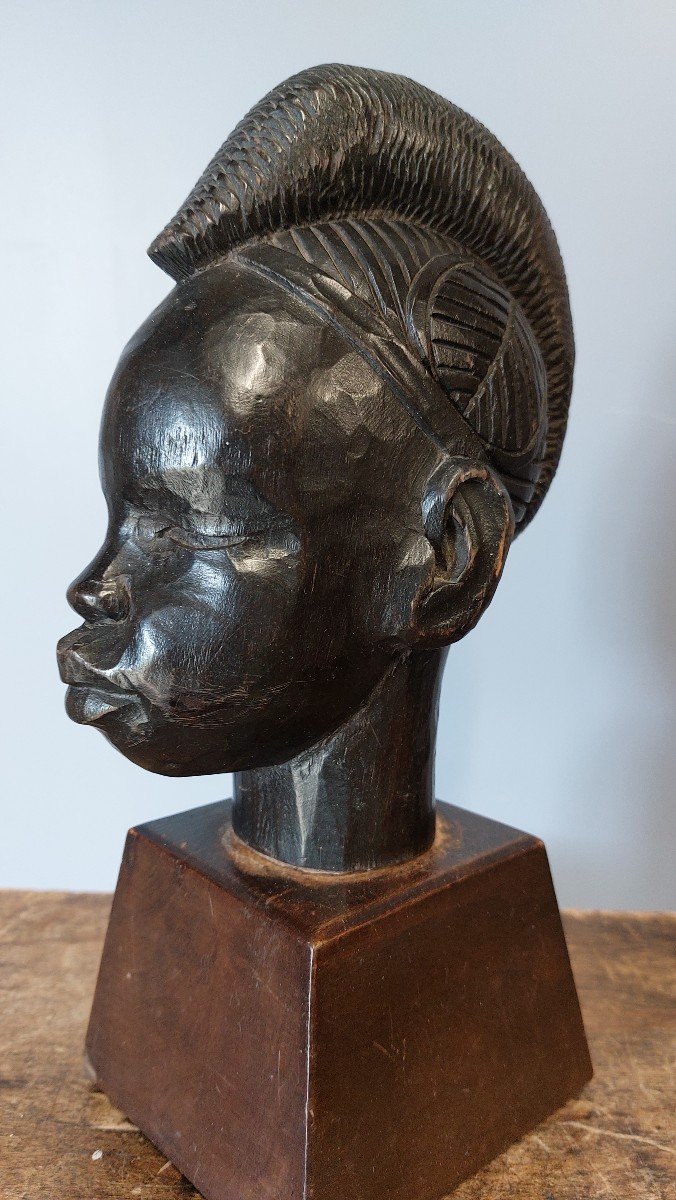 Roger Favin (1904-1990) "africanist Head"-photo-3