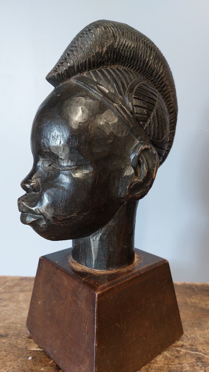 Roger Favin  (1904-1990)  "tête Africaniste"-photo-3