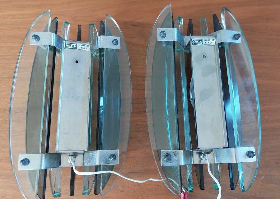 Pair Of Veca Wall Lights For Arte, Italy 1970s-photo-2
