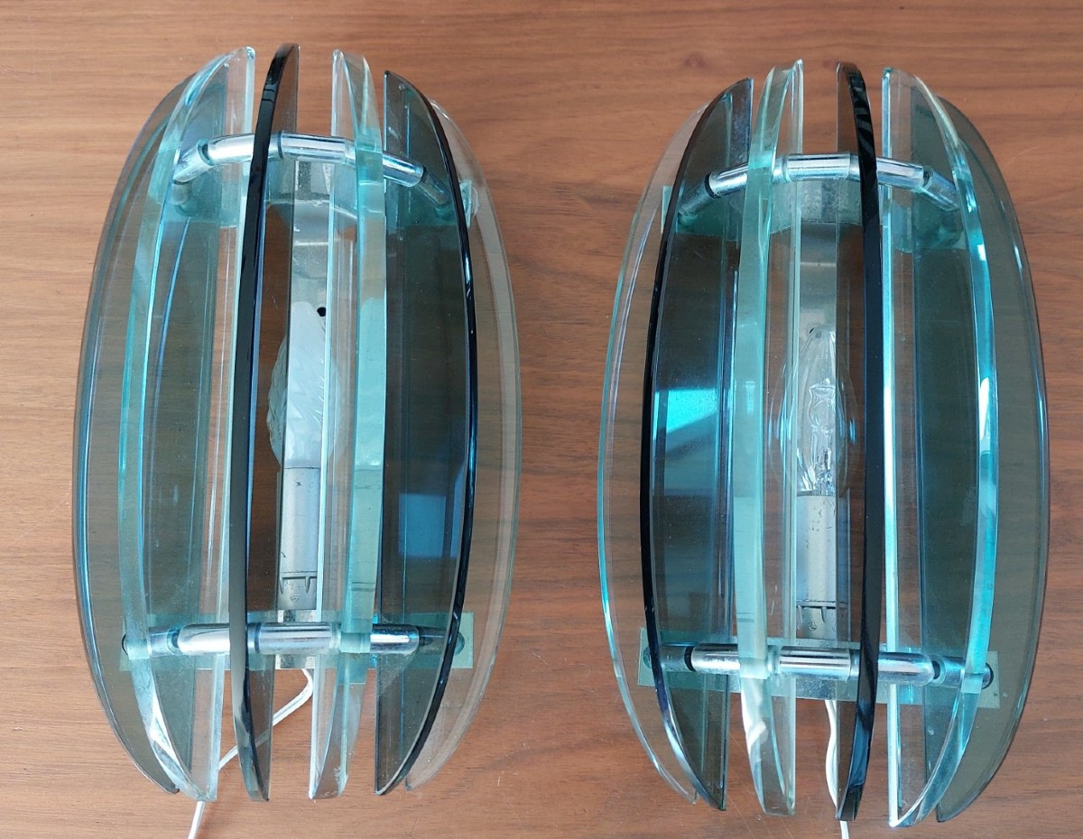 Pair Of Veca Wall Lights For Arte, Italy 1970s-photo-3