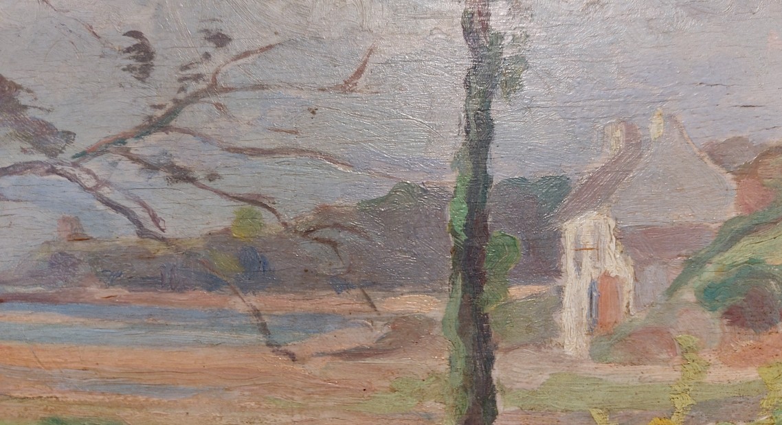 Paul Cordonnier (1878-1963)    "Fontaine de la Chapelle de la Pitié au Pouldu "-photo-4