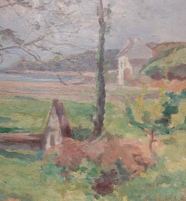 Paul Cordonnier (1878-1963)    "Fontaine de la Chapelle de la Pitié au Pouldu "-photo-3