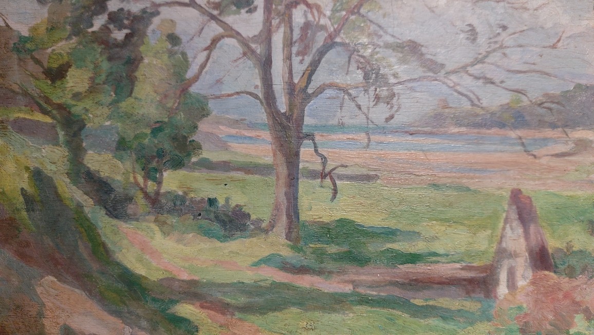 Paul Cordonnier (1878-1963)    "Fontaine de la Chapelle de la Pitié au Pouldu "-photo-1