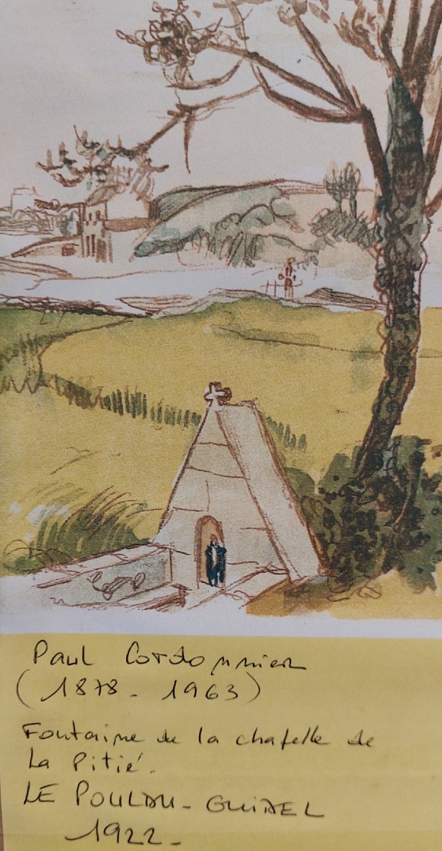 Paul Cordonnier (1878-1963)    "Fontaine de la Chapelle de la Pitié au Pouldu "-photo-2