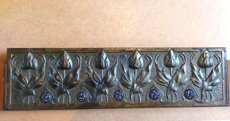 Art Nouveau Frame In Wood And Metal-photo-2