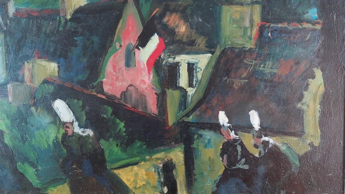 Albert Raty (1889-1970) Sainte Marine In Brittany-photo-3