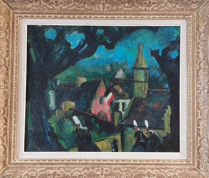 Albert Raty (1889-1970) Sainte Marine In Brittany