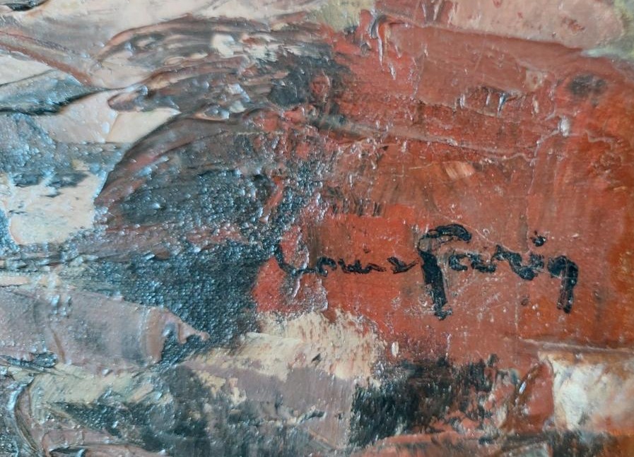 Louis Garin ( 1888-1959)  "Les ramasseurs de goémon en Bretagne"-photo-2