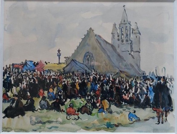 Emmanuel Marcel Laurent (1892-1948) "pardon In Brittany At Notre Dame De Tronoën"-photo-2