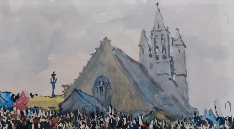 Emmanuel Marcel Laurent (1892-1948) "pardon In Brittany At Notre Dame De Tronoën"-photo-5