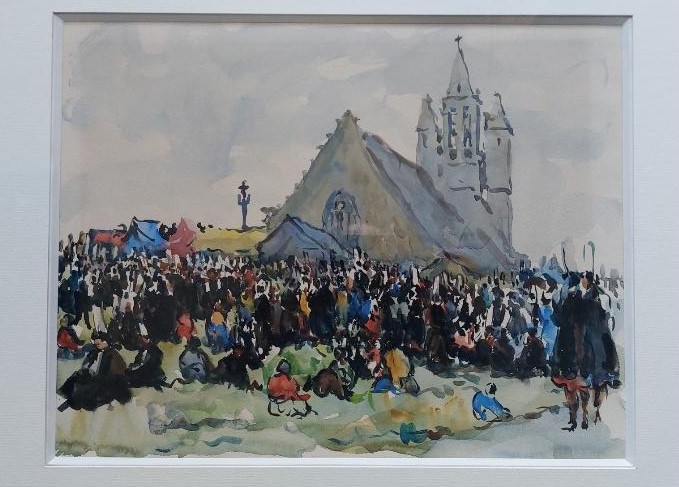 Emmanuel Marcel Laurent (1892-1948) "pardon In Brittany At Notre Dame De Tronoën"
