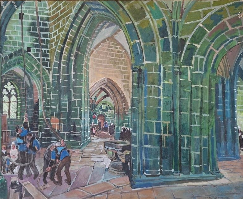 Frédéric Back (1924-  )   "Les sonneurs, Troménie de Locronan Bretagne"