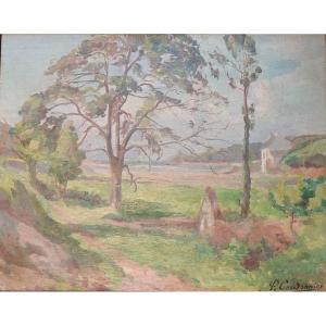 Paul Cordonnier (1878-1963)    "Fontaine de la Chapelle de la Pitié au Pouldu "