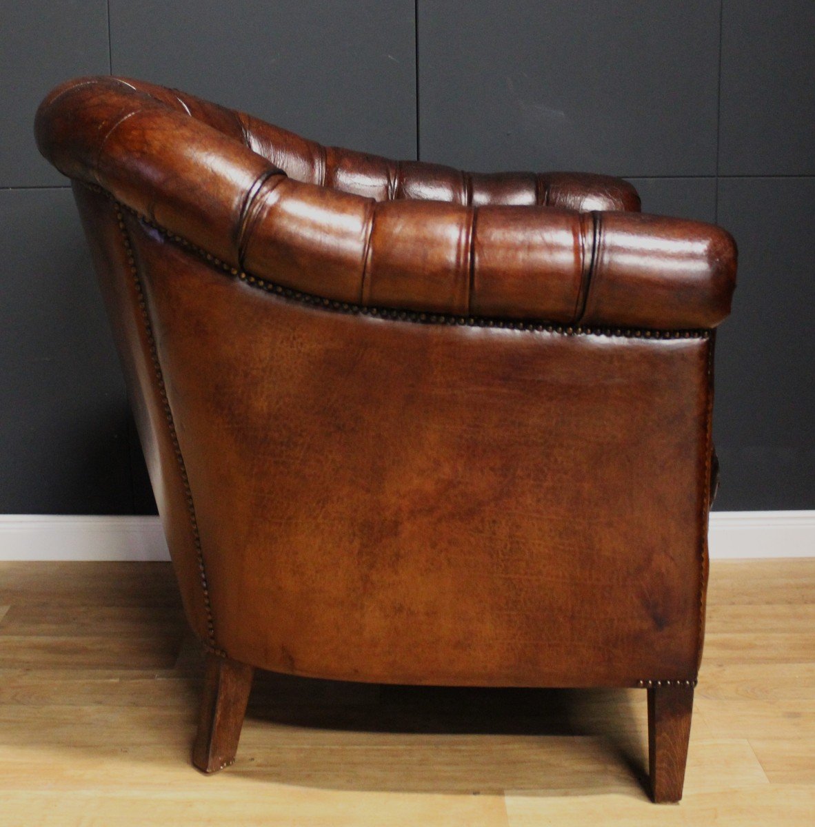 Paire De Fauteuils Club - Chesterfield - Angleterre - Vers 1950 - 1960-photo-1
