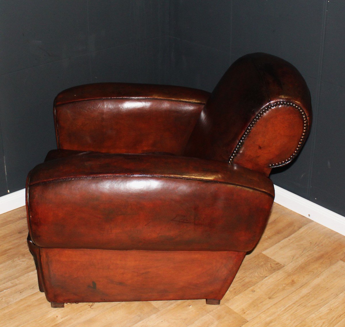 Grand paire de superb Fauteuils Club - Art Deco -photo-6