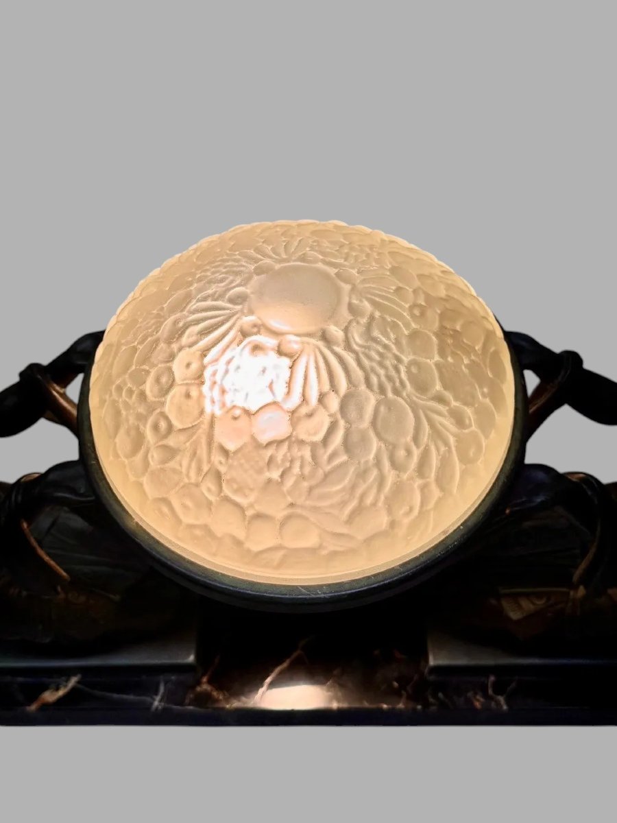 "offrande" - Art Deco Lamp - Fayral / Le Faguays For Max Le Verrier-photo-1