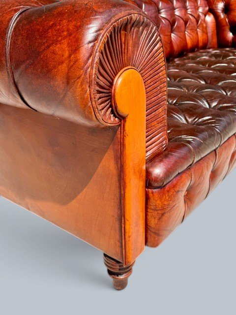 Original Chesterfield Sofa - English - Early 20th Century-photo-3