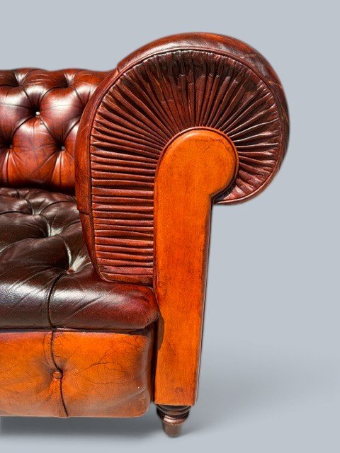 Original Chesterfield Sofa - English - Early 20th Century-photo-1
