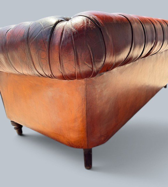 Original Chesterfield Sofa - English - Early 20th Century-photo-3