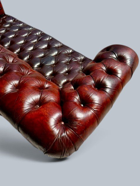 Original Chesterfield Sofa - English - Early 20th Century-photo-5
