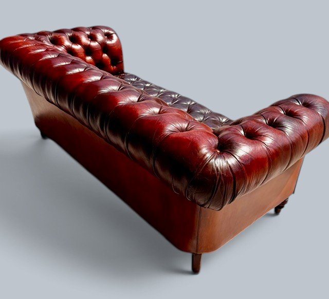 Original Chesterfield Sofa - English - Early 20th Century-photo-7