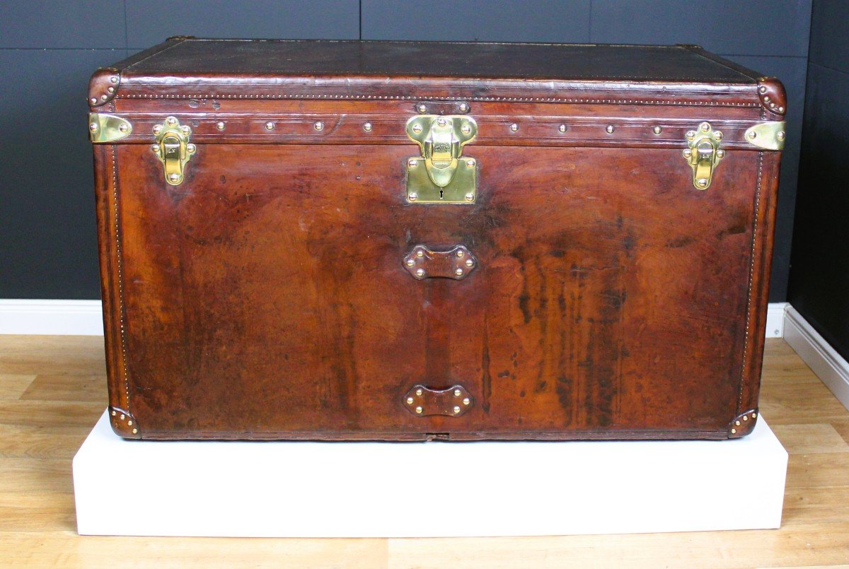 Original Louis Vuitton Leather Steamer Cabin Trunk, Dated 1883 - 1900