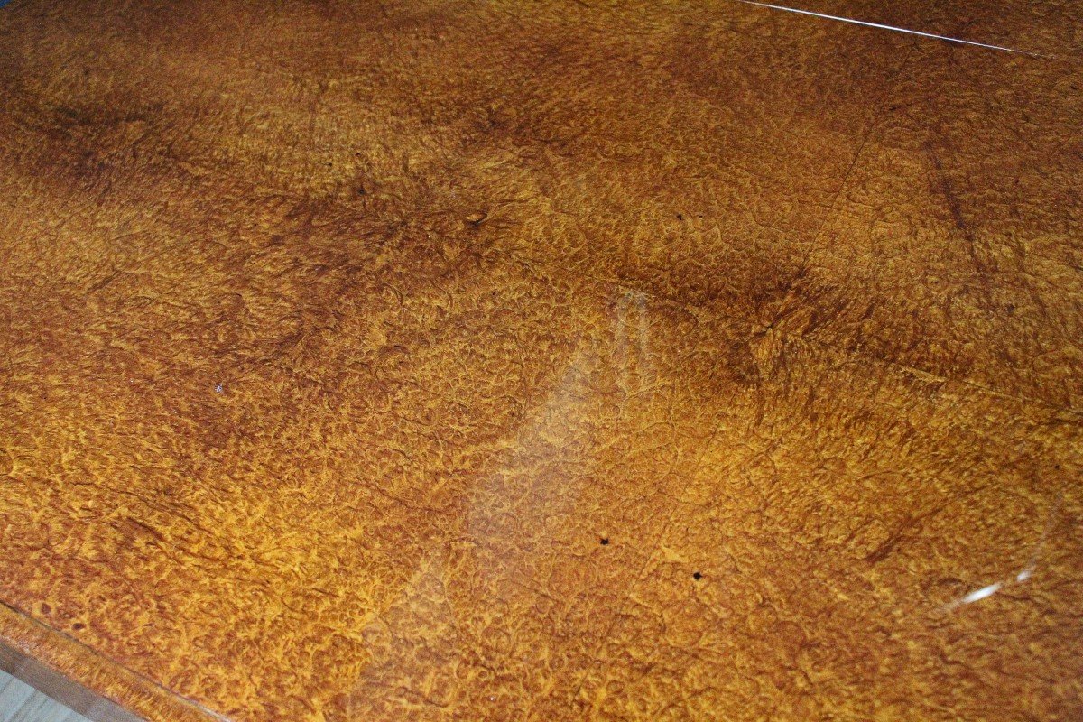 Table à Manger Art Déco - Loupe d'Amboine - France Vers 1925/30-photo-2