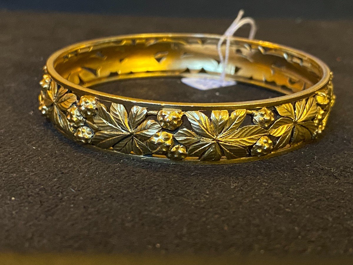 Old French Bracelet 19th In Gold-photo-2