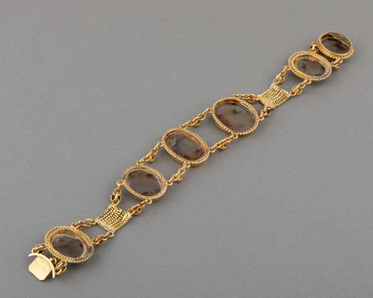 19th Bracelet In Gold And Agate-photo-3