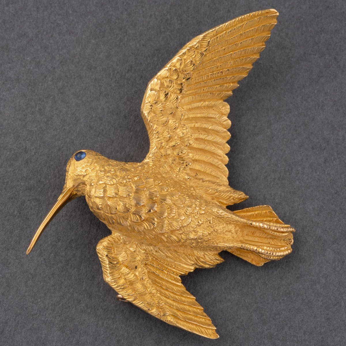 Hermès Par George Lenfant, Une Broche Oiseau En Or -photo-3