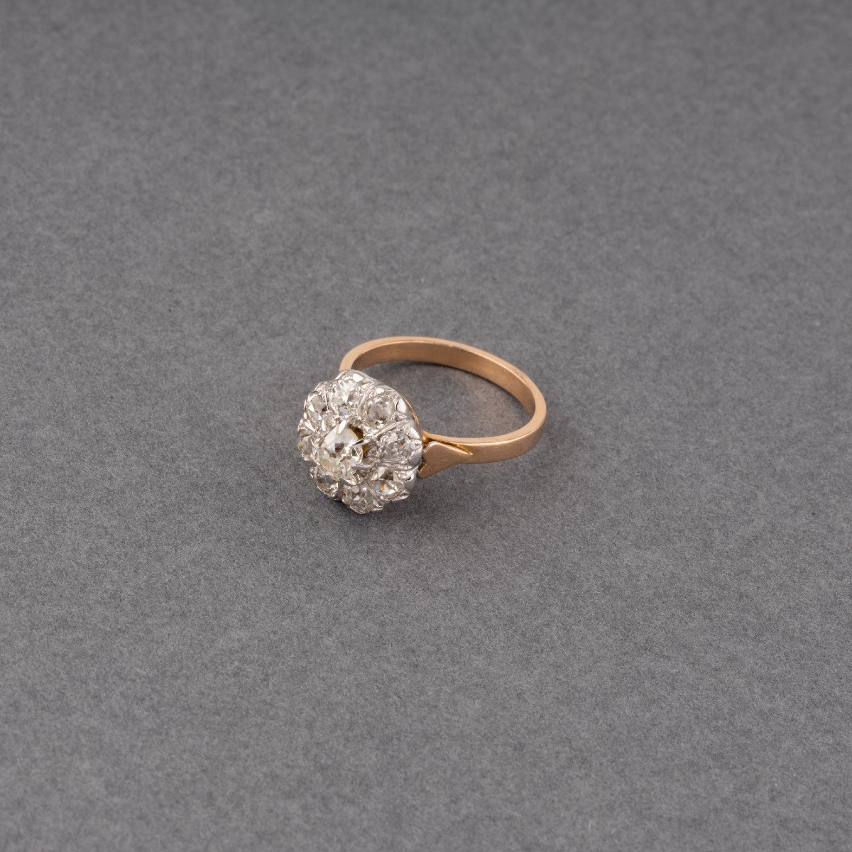 French Belle Epoque Ring In Platinum Gold And Diamonds-photo-3