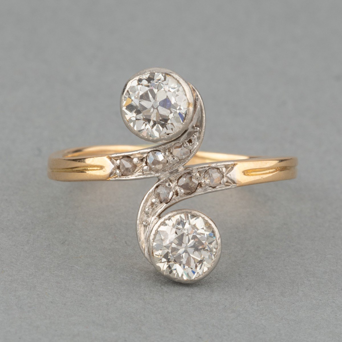 Proantic: You And Me Belle Epoque Ring In Gold And Diamonds