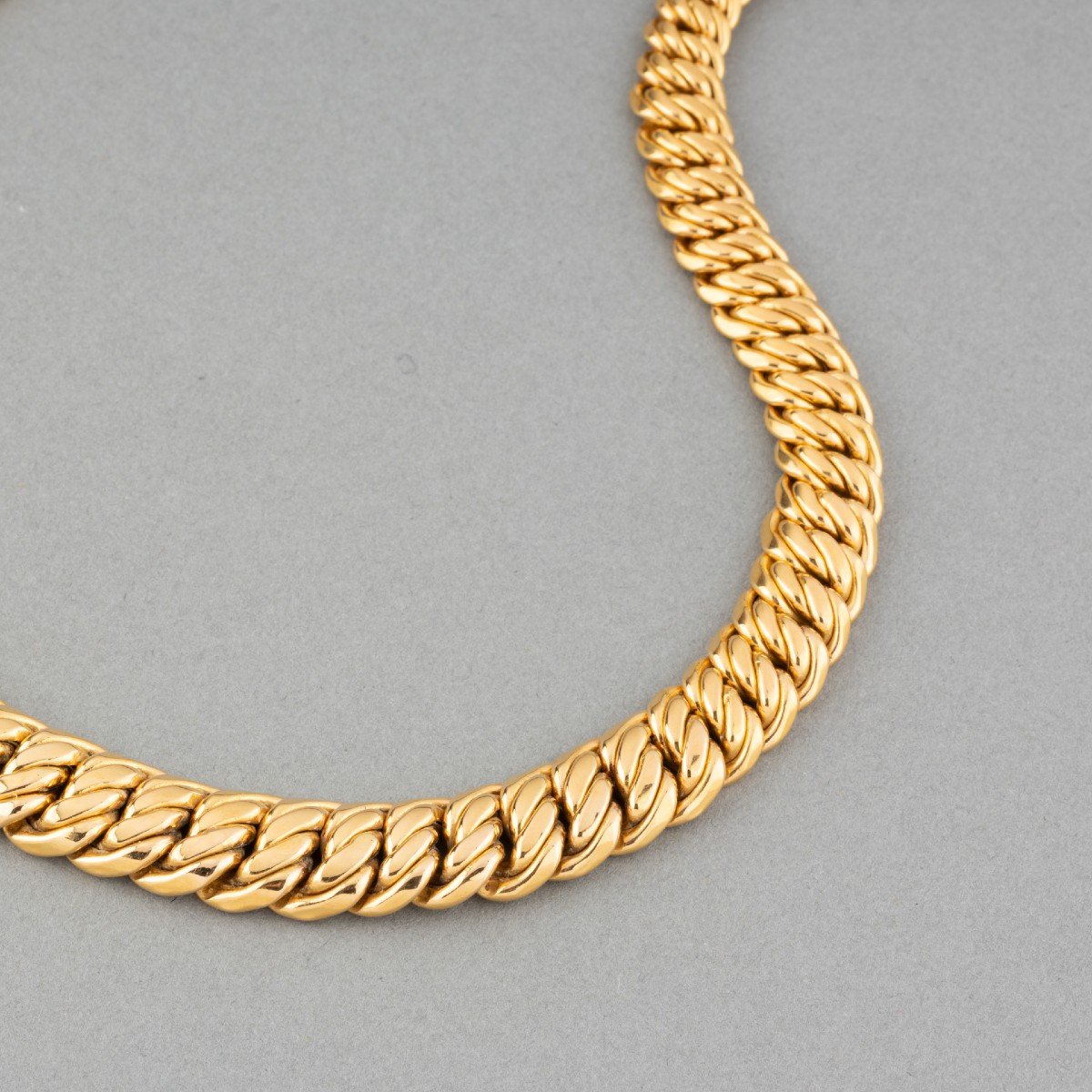 Vintage American Mesh Gold Necklace-photo-2