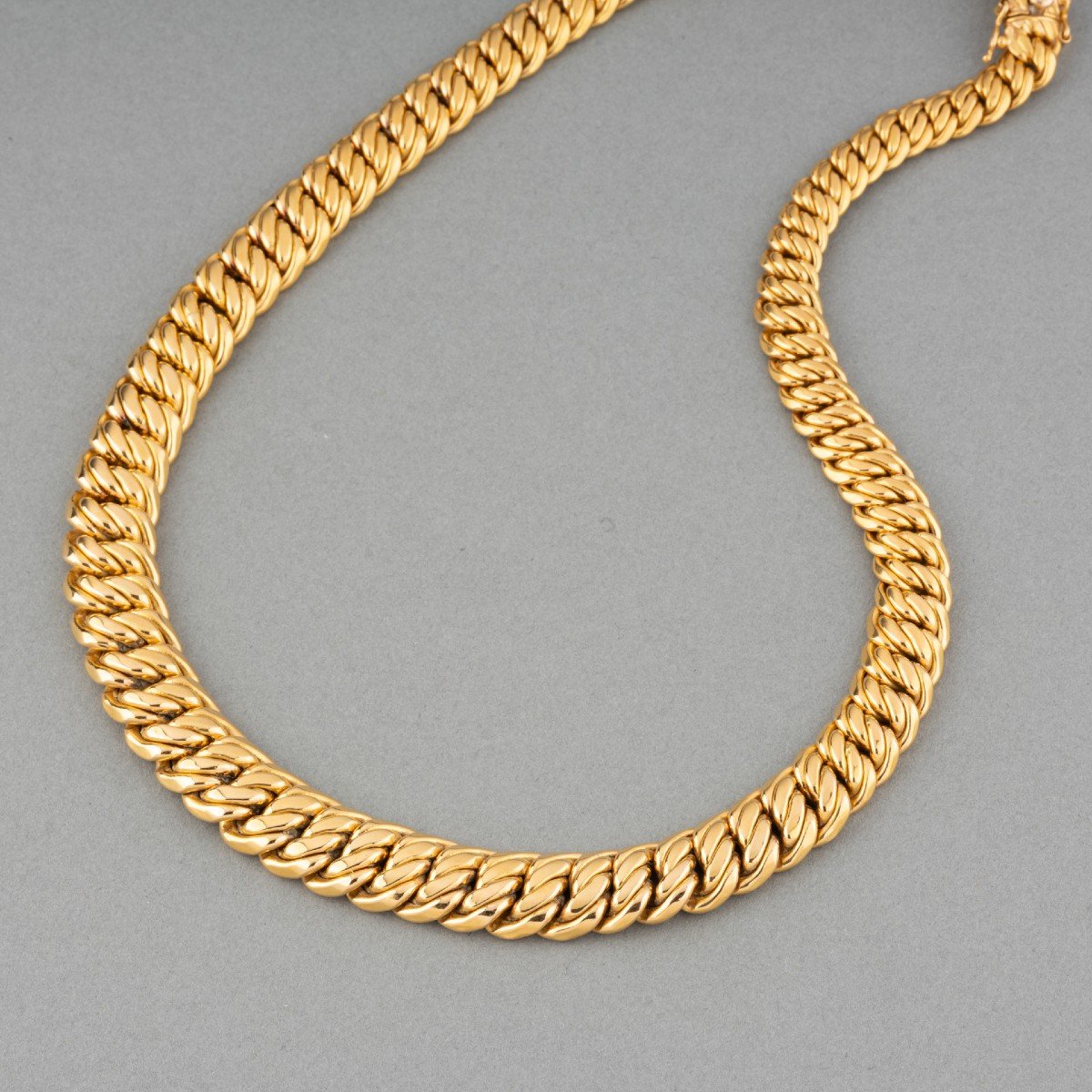 Vintage American Mesh Gold Necklace-photo-3