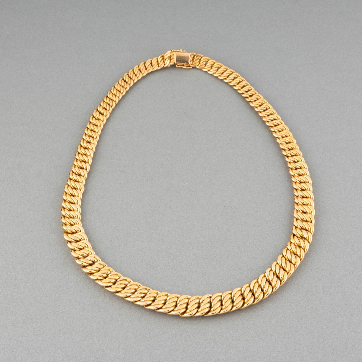 Vintage American Mesh Gold Necklace-photo-4