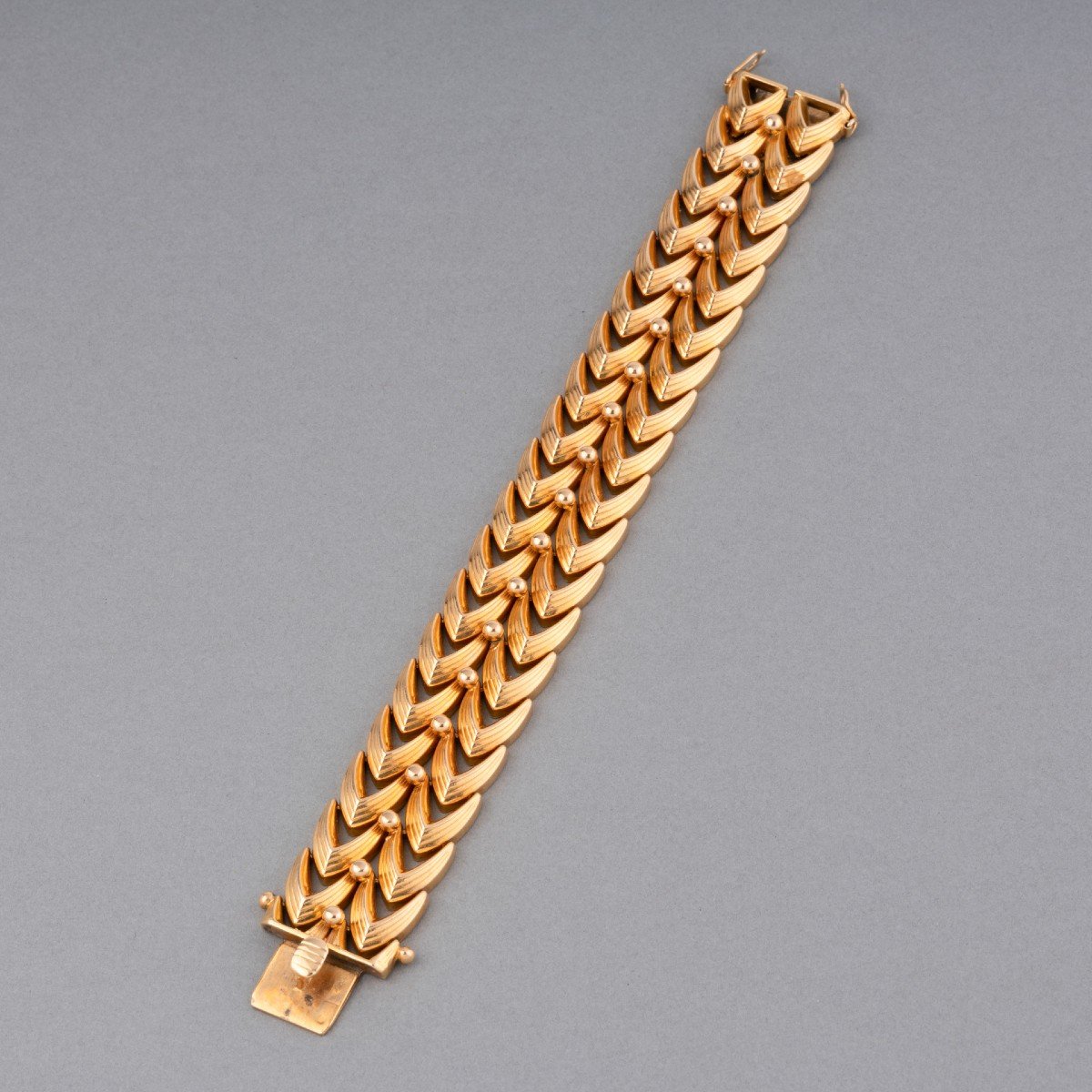 Vintage French Gold Bracelet -photo-2