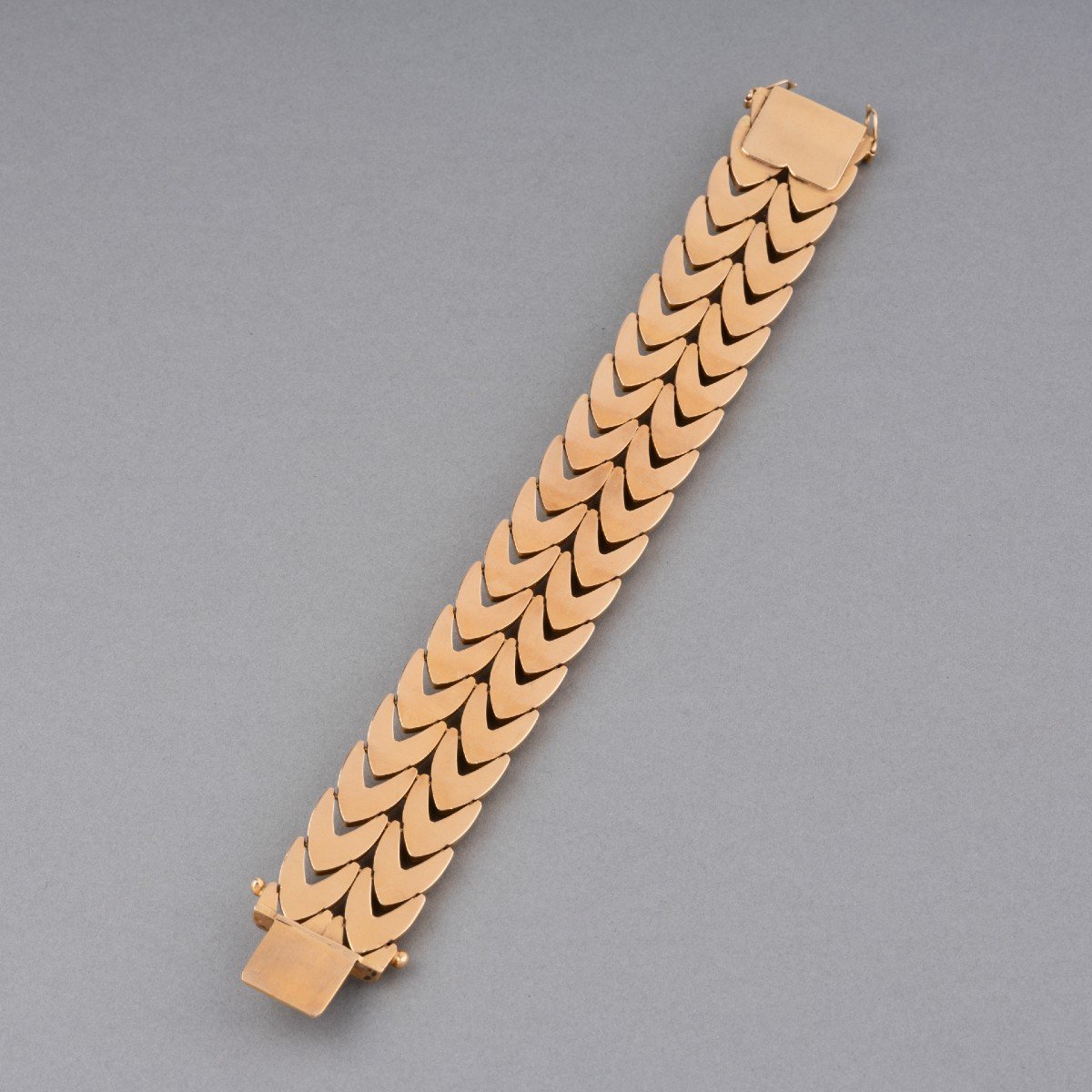 Vintage French Gold Bracelet -photo-4