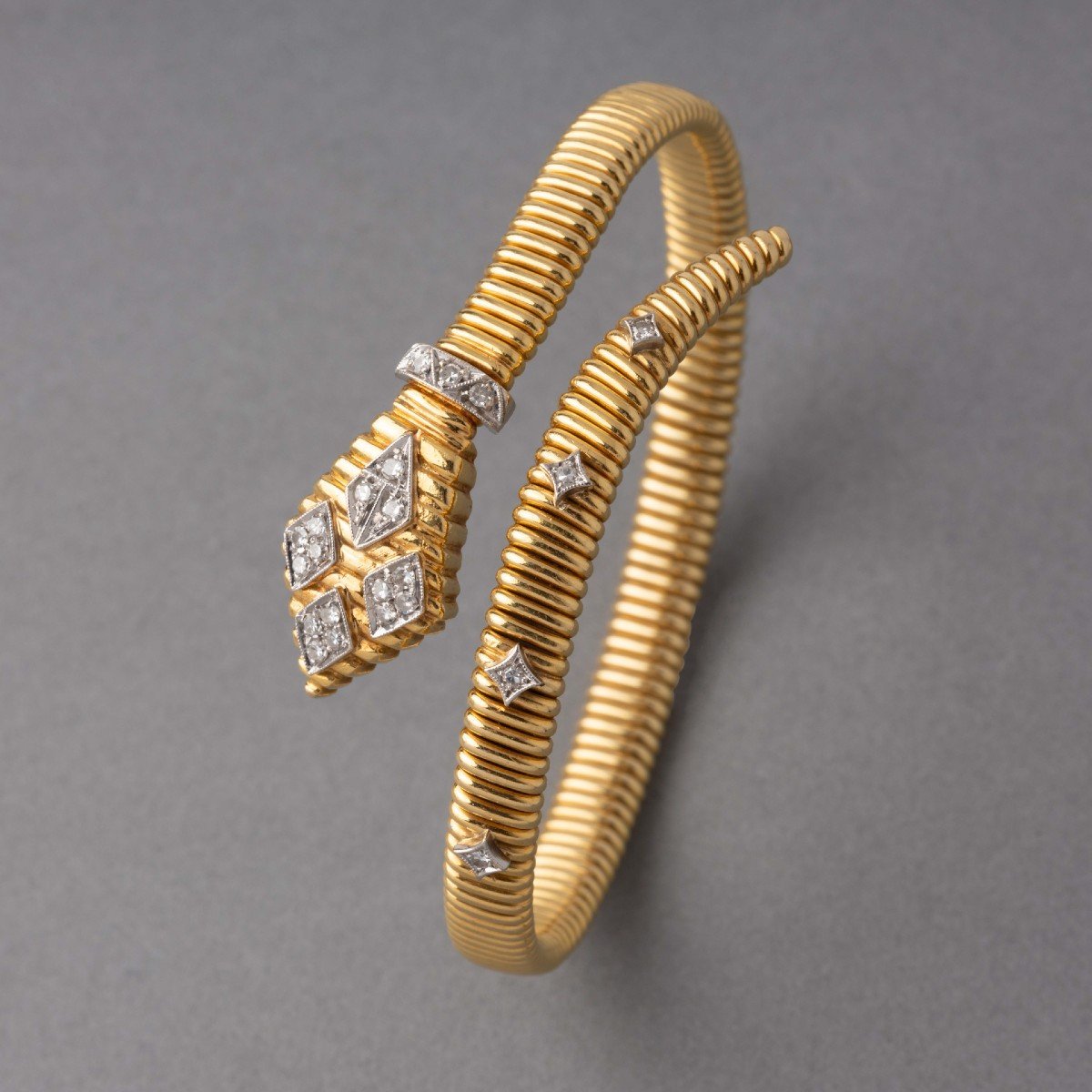 Bracelet Serpent Vintage En Or -photo-2