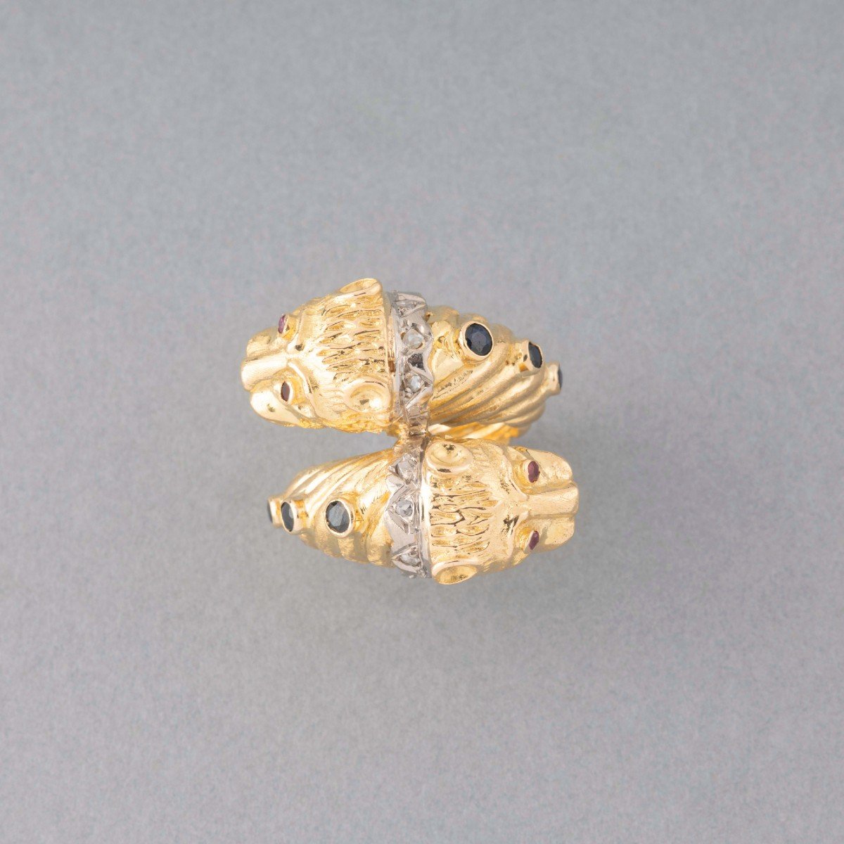 Zolotas Bague Vintage En Or Diamants Et Saphirs-photo-2