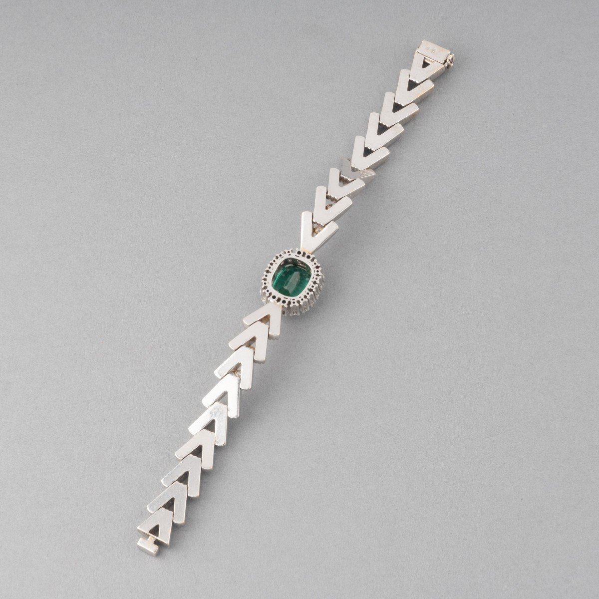 Vintage Gold Bracelet With Diamonds And Tourmaline-photo-2