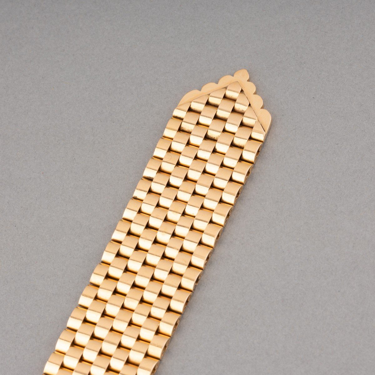 Vintage French Gold Belt Bracelet -photo-1