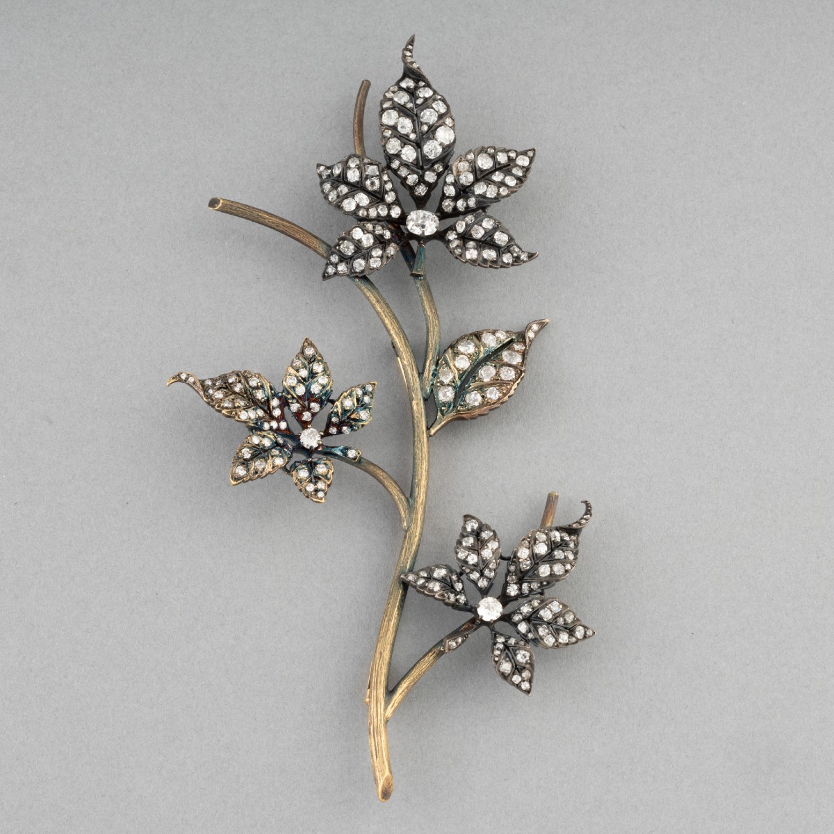 19th Century French Gold And Diamond Brooch