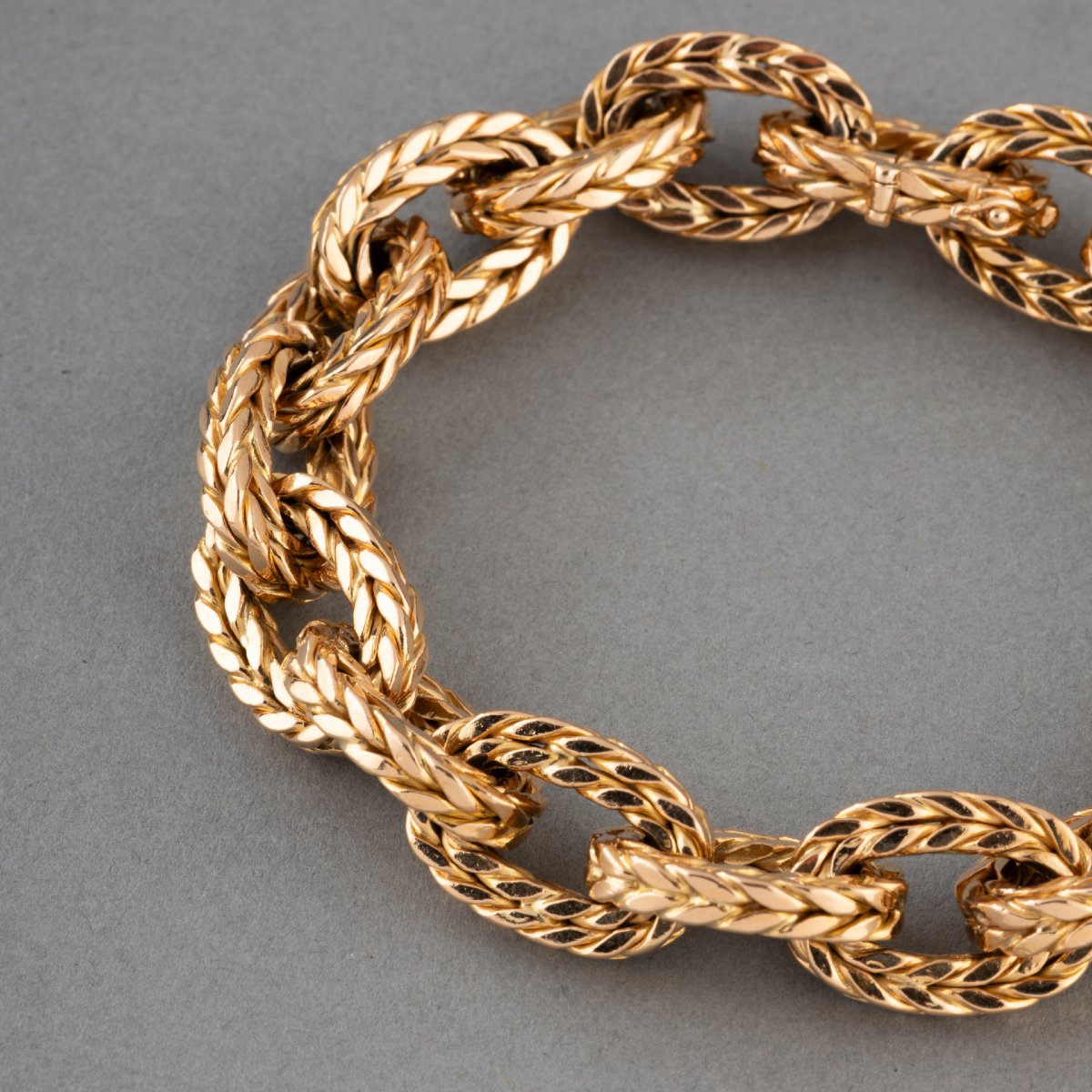 Vintage French Gold Bracelet -photo-4