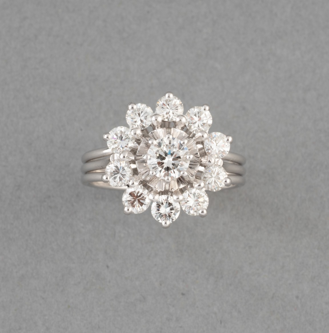 Bague Française Vintage en Or et Diamants