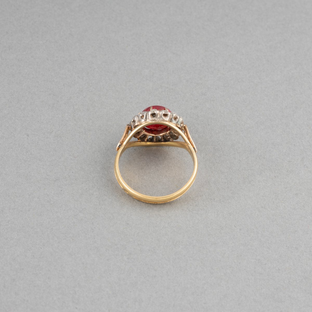 Antique Gold Ruby And Diamond Ring-photo-4