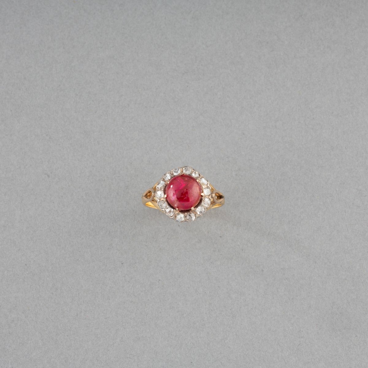 Antique Gold Ruby And Diamond Ring-photo-3
