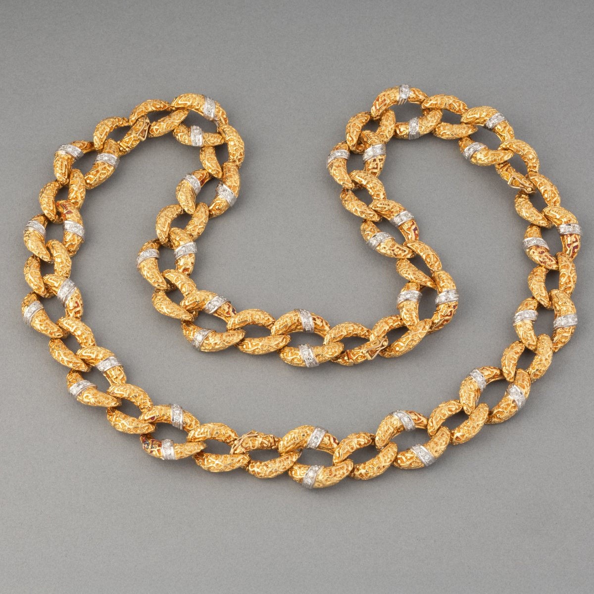 1970s Gold And Diamond Necklace-photo-2