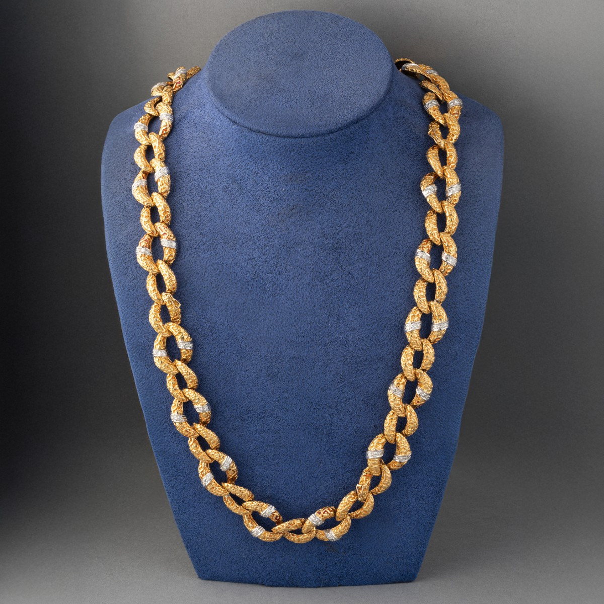 1970s Gold And Diamond Necklace