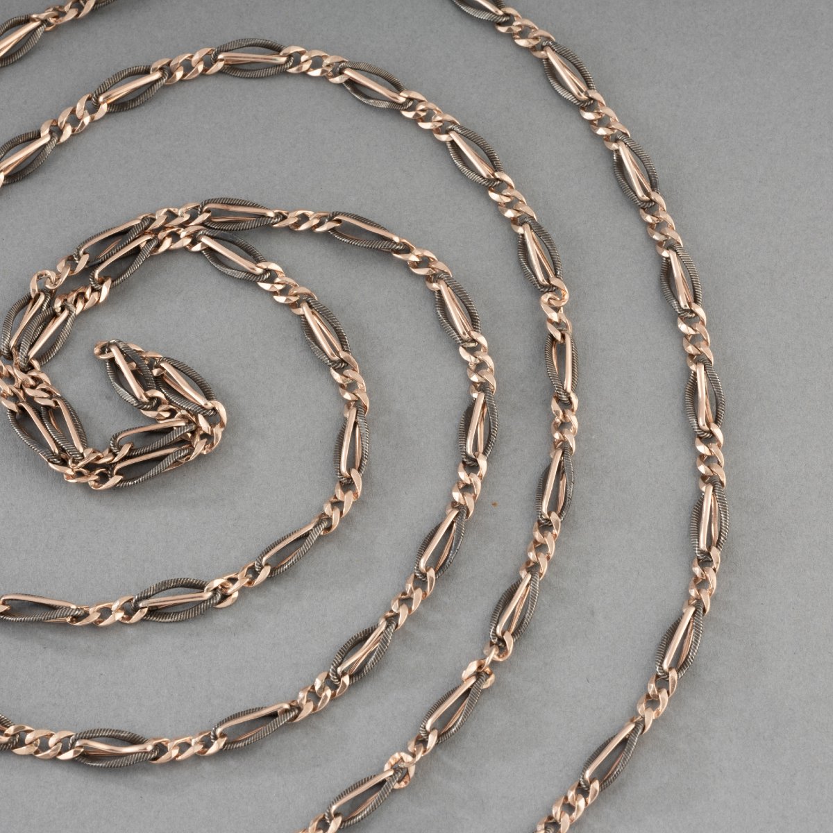 Collier Ancien 19ième en Argent-photo-3